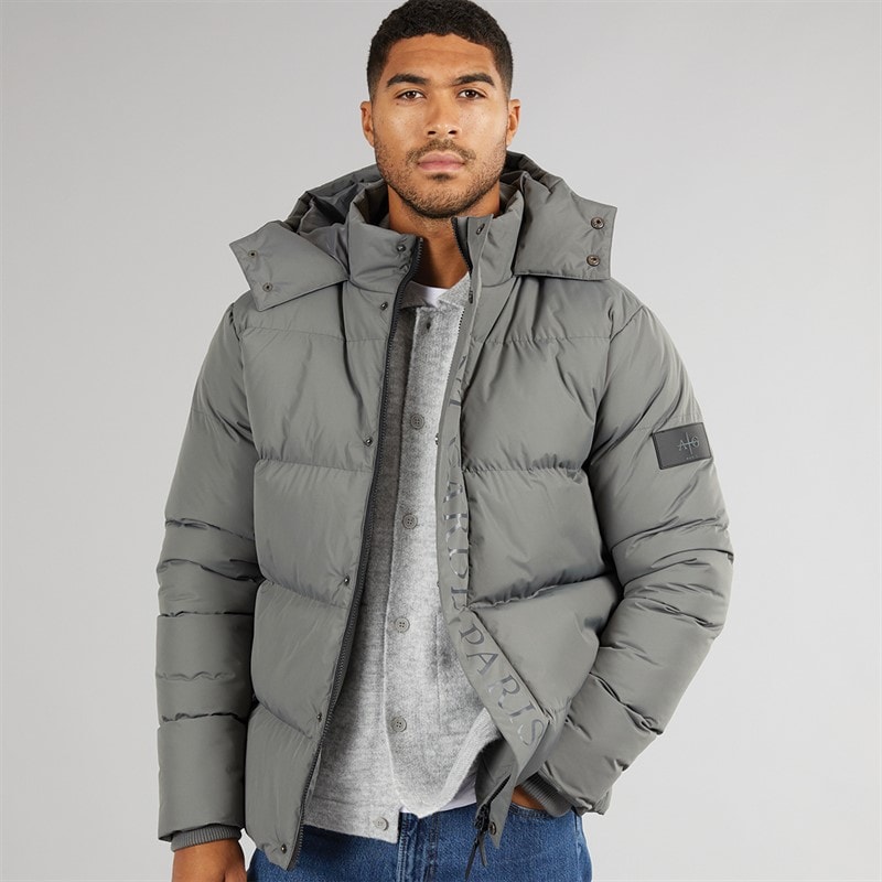 Avant Garde Heren Cottian Puffer Jas Houtskool