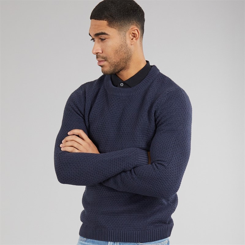 Avant Garde Heren Ciel Crew Neck Trui Navy