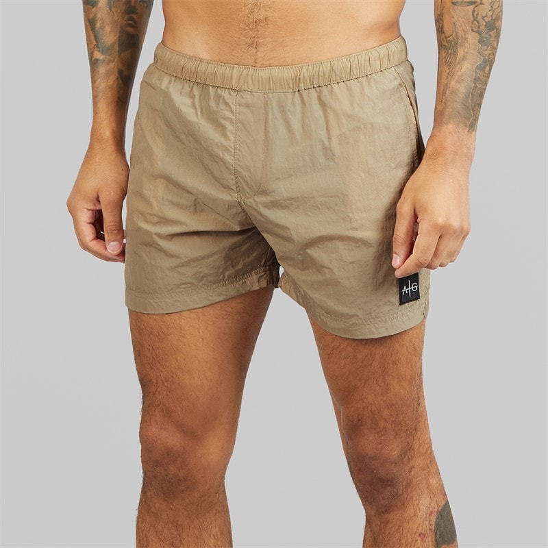 Avant Garde Heren Farris Crinkle Zwembroek Beige