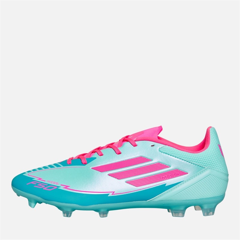 adidas Herenschoenen F50 League Messi La Vida Tropisch Pak FG/MG Firm/Multi Grond Voetbalschoenen Flash Aqua/Lucid Pink/Lucid Cyan