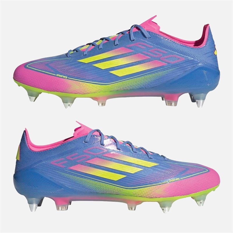 adidas Herenschoenen F50 Elite Celestial Victory Pack SG Zachte Ondergrond Voetbalschoenen Blue Fusion/Lucid Lemon/Lucid Pink