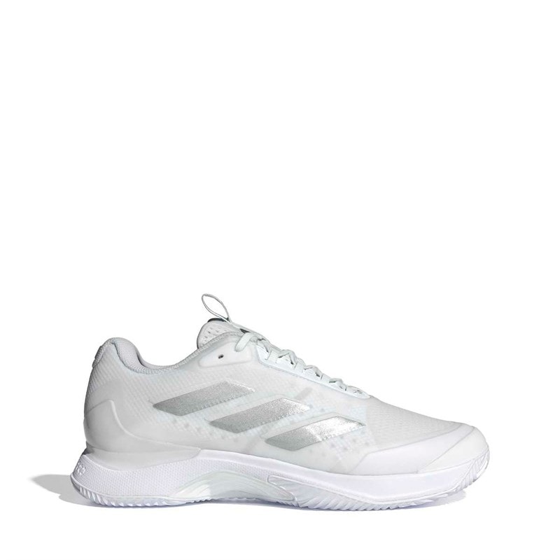 adidas Dames Avacourt 2 Clay Tennisschoenen Cloud White/Silver Metallic/Wit