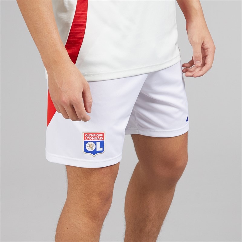 adidas Heren OL Olympique Lyon 24/25 Thuisshorts Wit