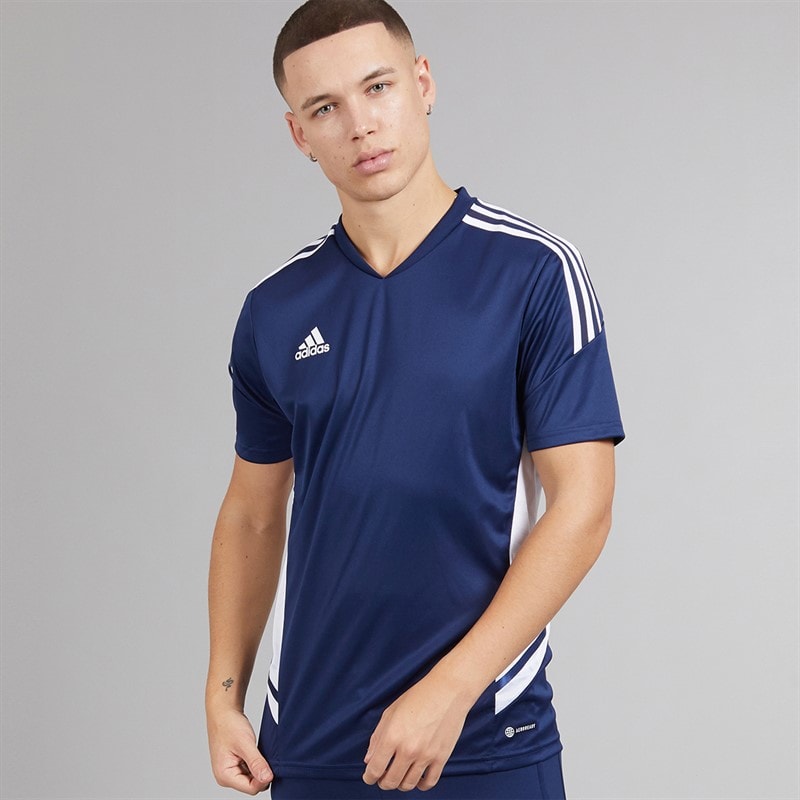 adidas Heren Condivo 22 T-Shirt Team Navy Blue/Wit