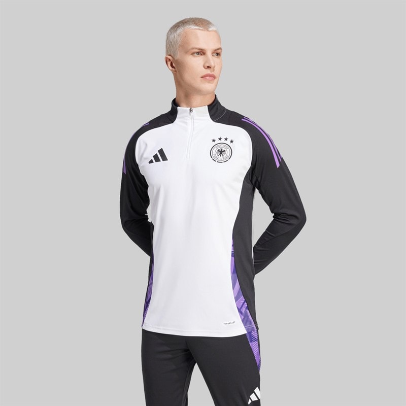 adidas Heren DFB Duitsland 1/4 Rits Trainingsshirt Wit