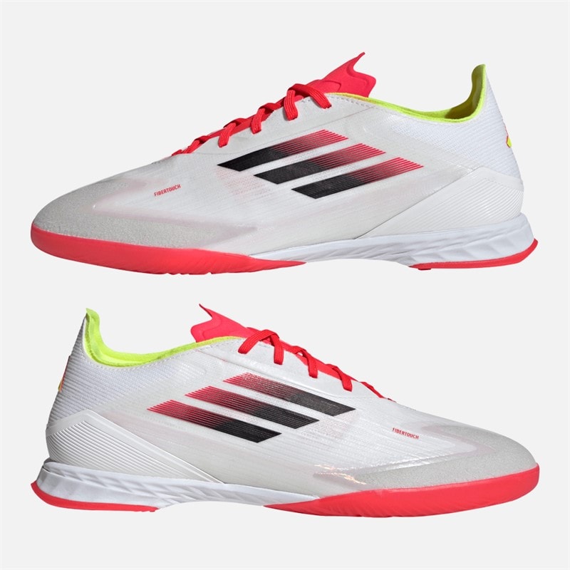 adidas Heren F50 Pro Zaalvoetbalschoenen Wit/Zwart/Solar Yellow