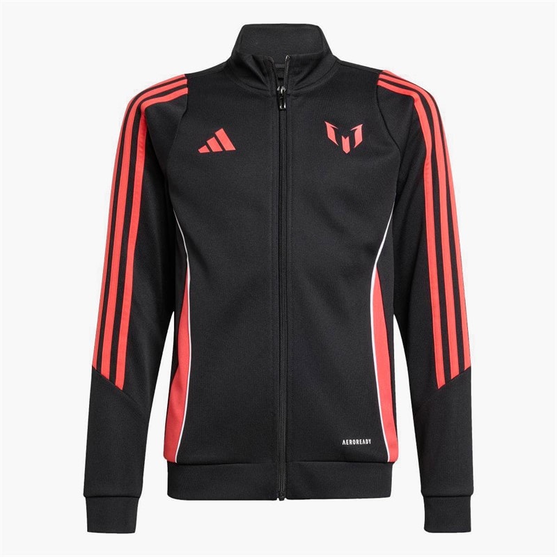 adidas Junior Messi Logo Full Zip Trainingsjacke Schwarz