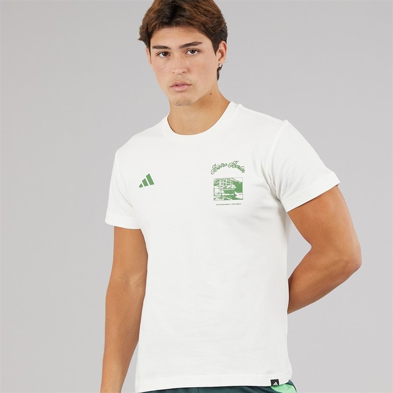 adidas Heren Berlin Snack Grafisch T-shirt Off White
