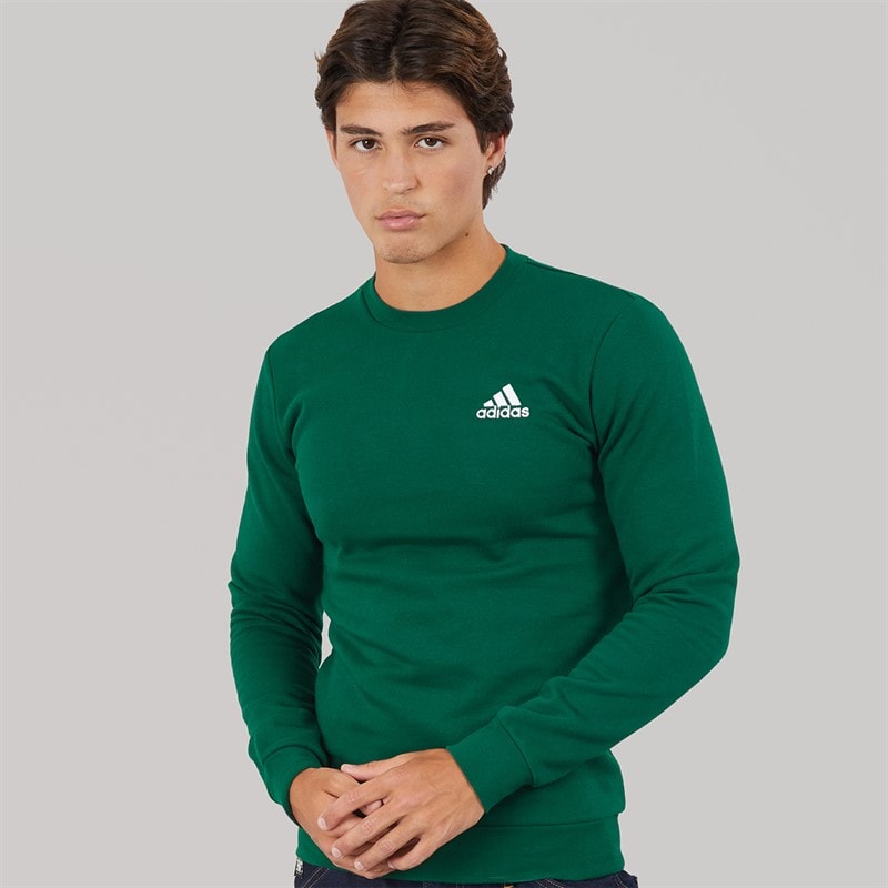 adidas Herren Essentials Rundhals Sweatshirt Collegiate Green