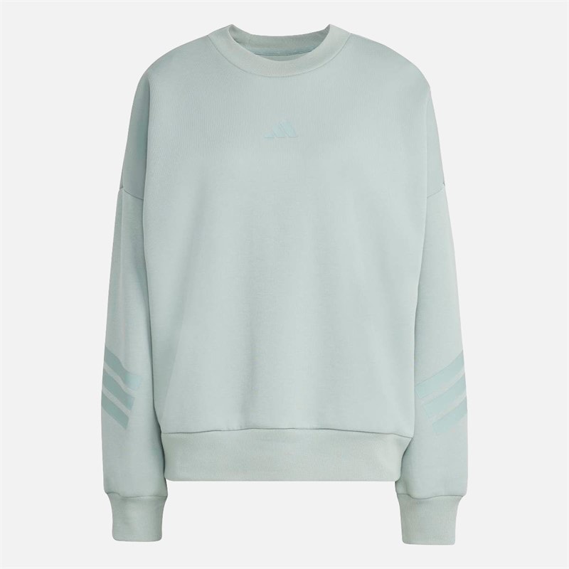 adidas Damen Future Icons 3 Streifen Sweatshirt Wonder Sage