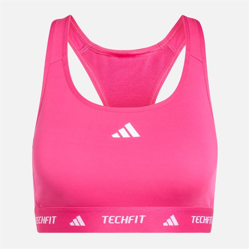 adidas Damen Techfit Mittlere Unterstützung Sport BH Real Magenta