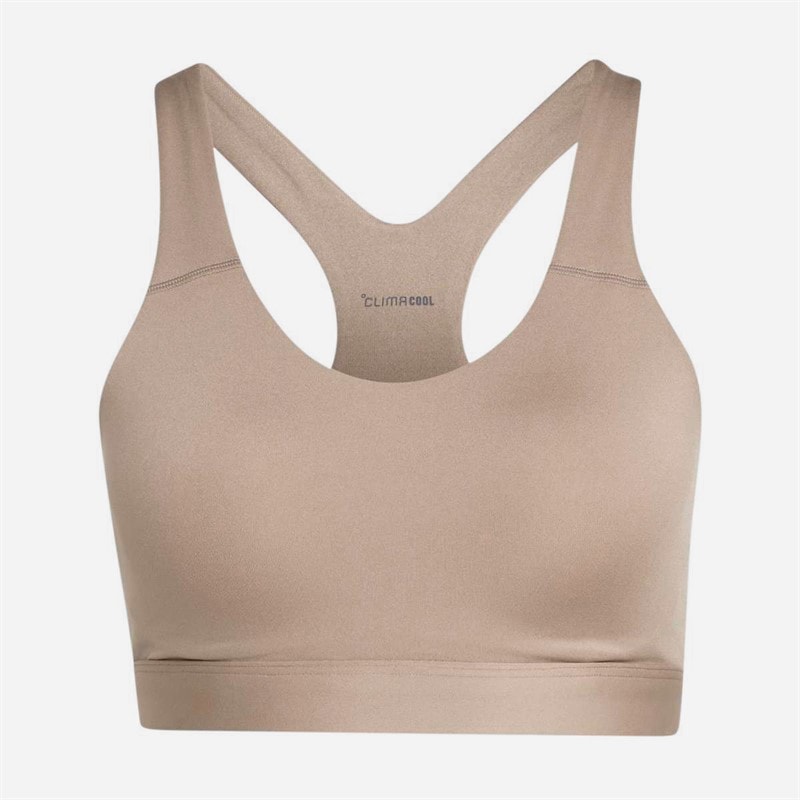 adidas Damen Optime Essentials Workout High Support Sport BH Chalky Brown