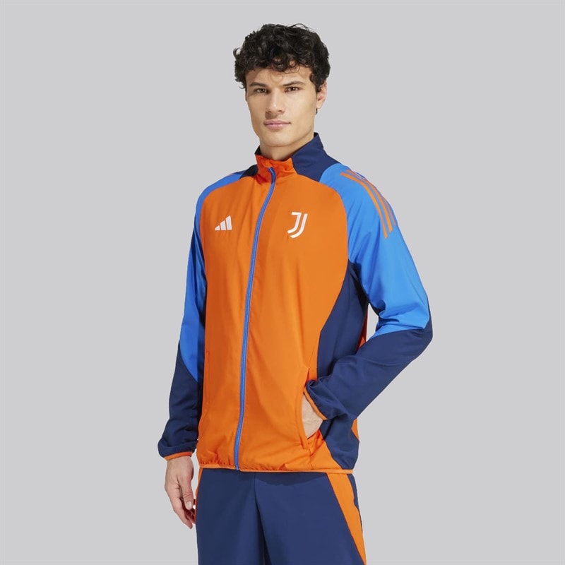 adidas Herren JFC Juventus Tiro 24 Wettkampf Präsentations Trainingsjacke Team Orange
