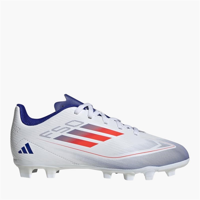 adidas Junior F50 Club Aufstiegs Paket FG Kunstrasen Fußballschuhe Cloud White/Solar Red/Lucid Blue