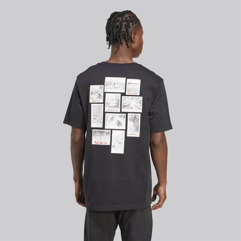 adidas Herren Erinnerungen an Sport Galerie Grafik T Shirt Schwarz