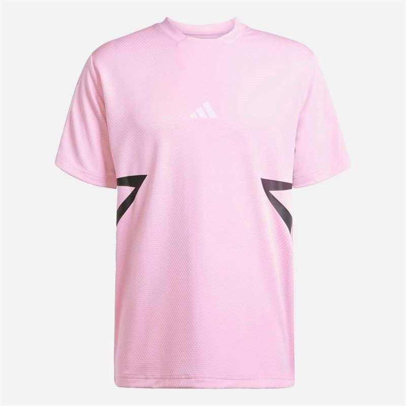 adidas Herren House Of Tiro Farbblock T Shirt True Pink/Schwarz