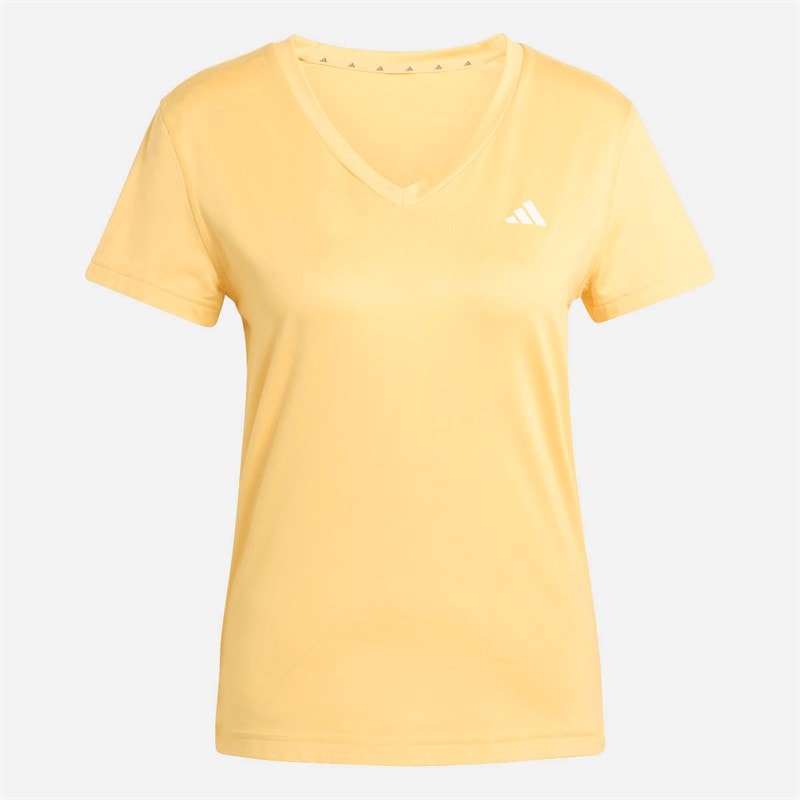 adidas Damen Trainings Basics V Ausschnitt T Shirt Semi Ice Tangerine