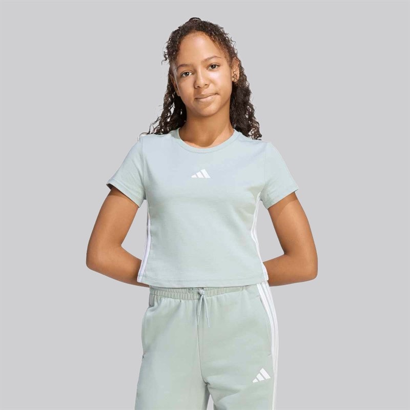 adidas Junior Mädchen Essentials T Shirt Wonder Sage/Weiß