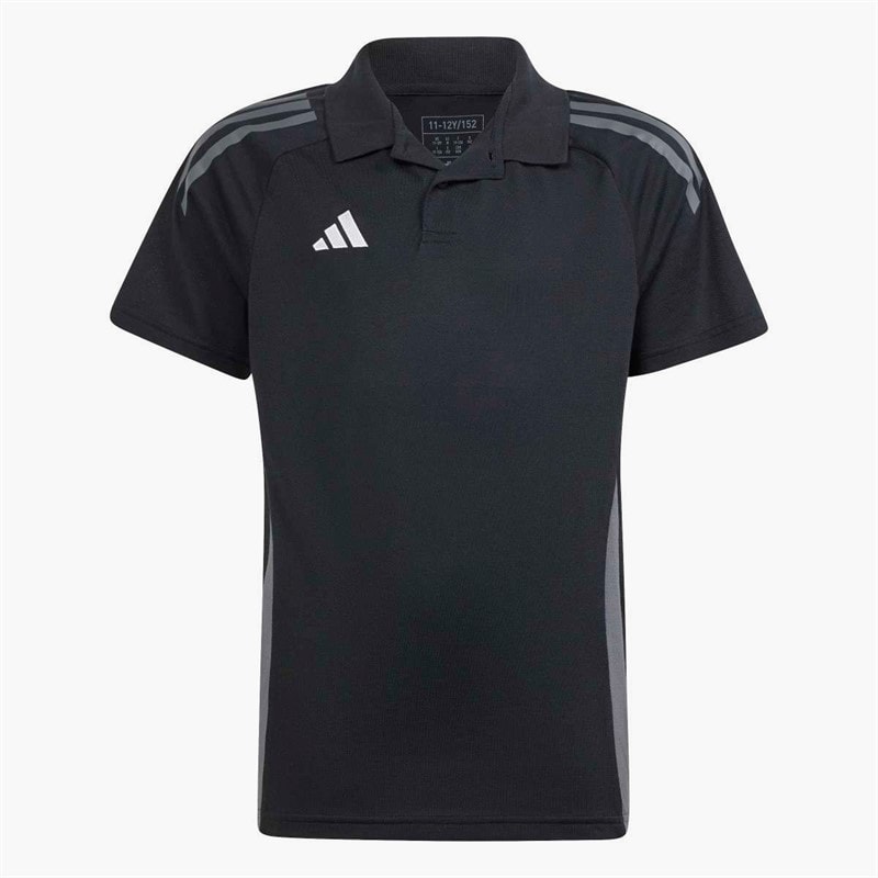adidas Junge Junior Tiro 24 Wettkampf Poloshirt Schwarz/Team Dark Grey