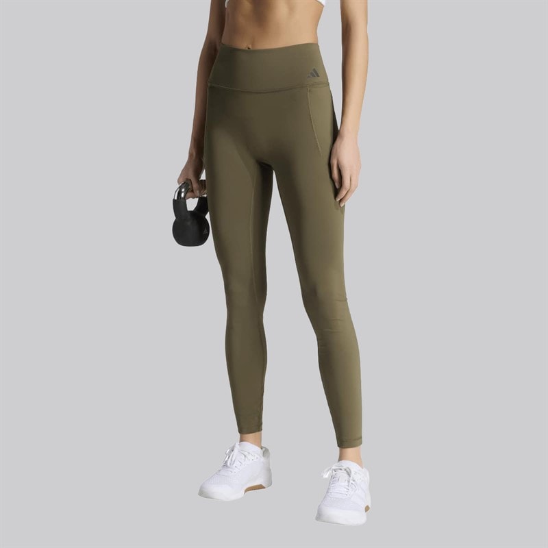 adidas Damen Optime Trainings Leggings Olive Strata