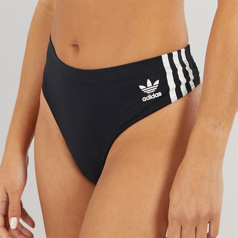 adidas Originals Dames Adicolor Comfort Flex Katoenen String Zwart