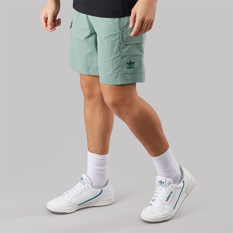 adidas Originals Shorts tissés Essentials Trefoil Homme Silver Green