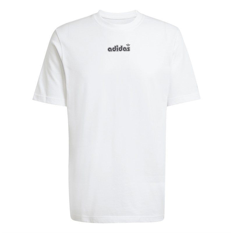 adidas Originals T-shirt graphique à petit logo Homme Blanc