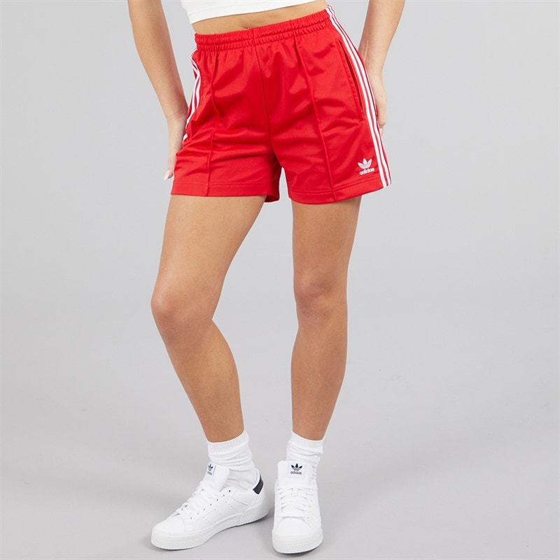 adidas Originals Damen Adicolor Firebird Shorts Better Scarlet/Weiß