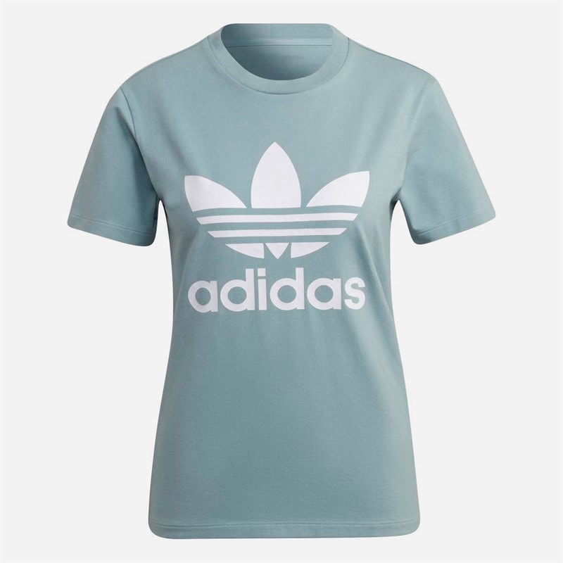 adidas Originals Damen Adicolor Classics Trefoil T Shirt Magic Grey
