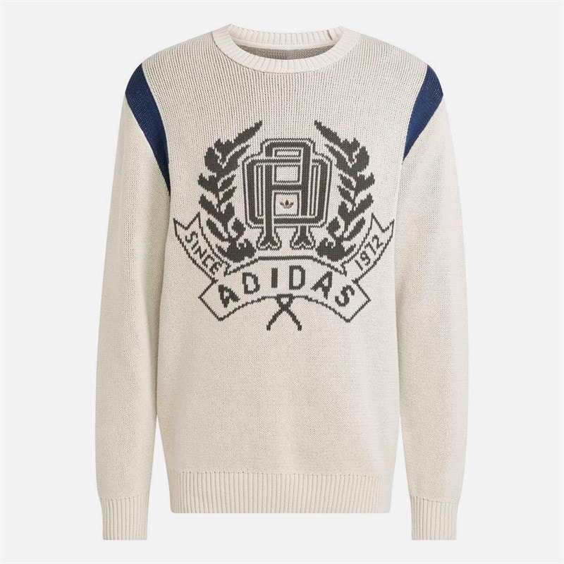 adidas Originals Pull en maille avec graphique style universitaire Homme Wonder Alumina