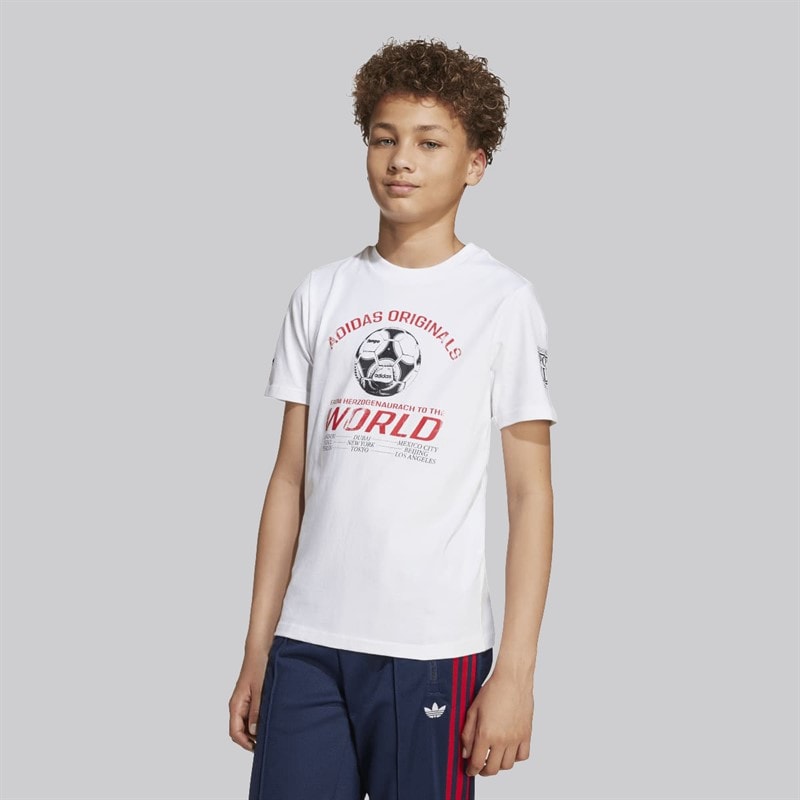 adidas Originals Junge Grafik T-Shirt Weiß