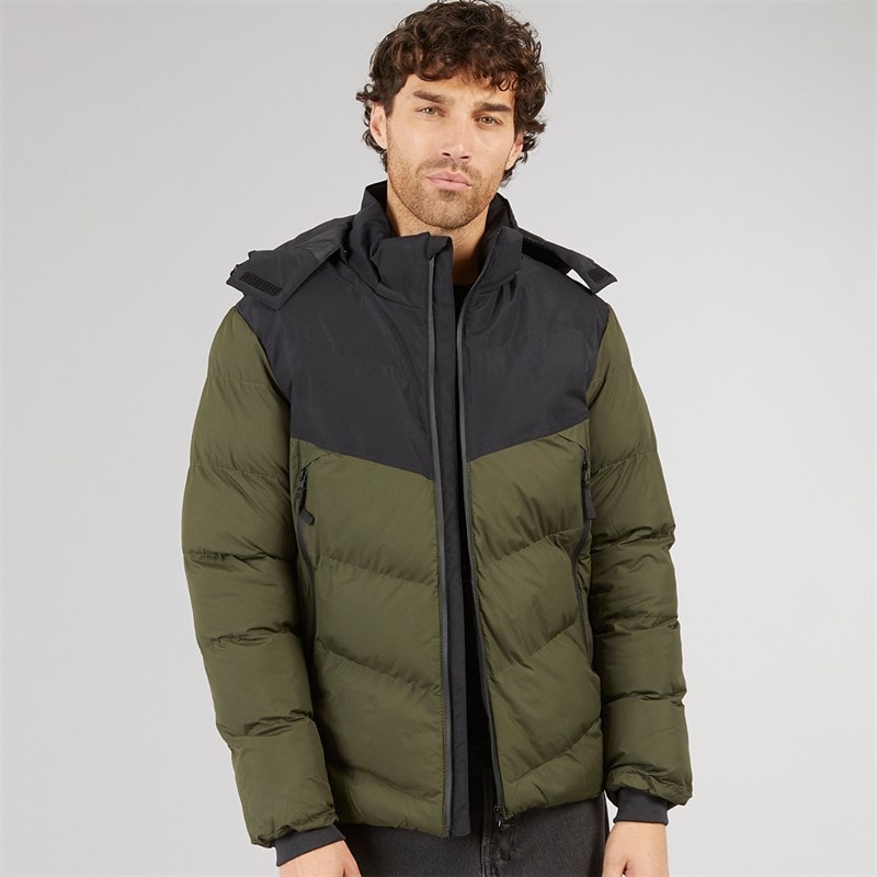 Marcus Heren Lebron Korte Jas Olive Green