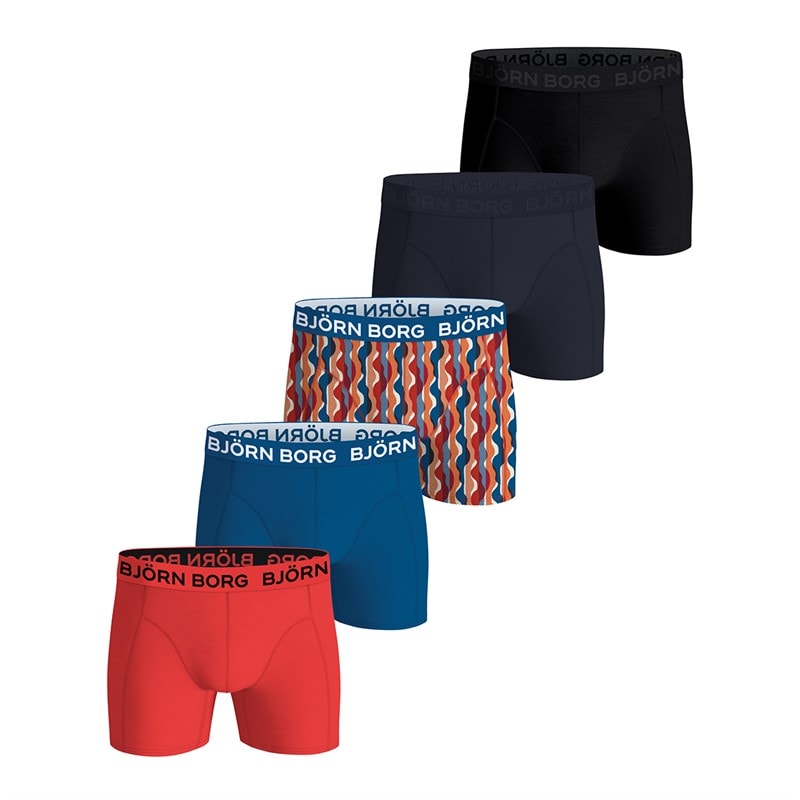BJORN BORG Homme lot de 5 boxers en coton stretch Multipack 1