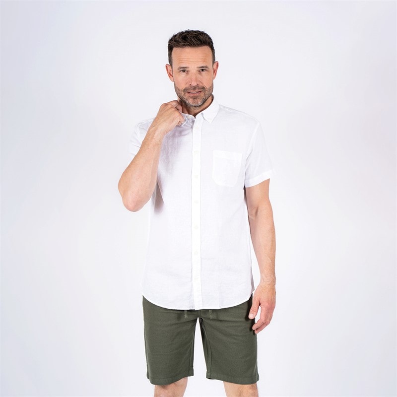 Pre end Heren Frey Shirt met korte mouwen Optical White