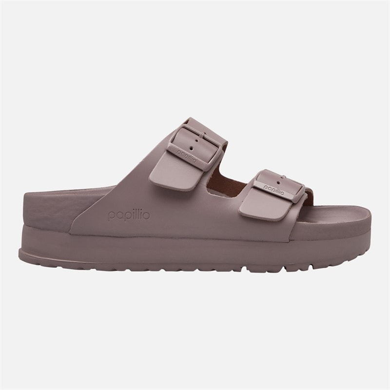 Birkenstock Dames Arizona Flex Plateau Dubbele Gesp Sandalen Faded Purple