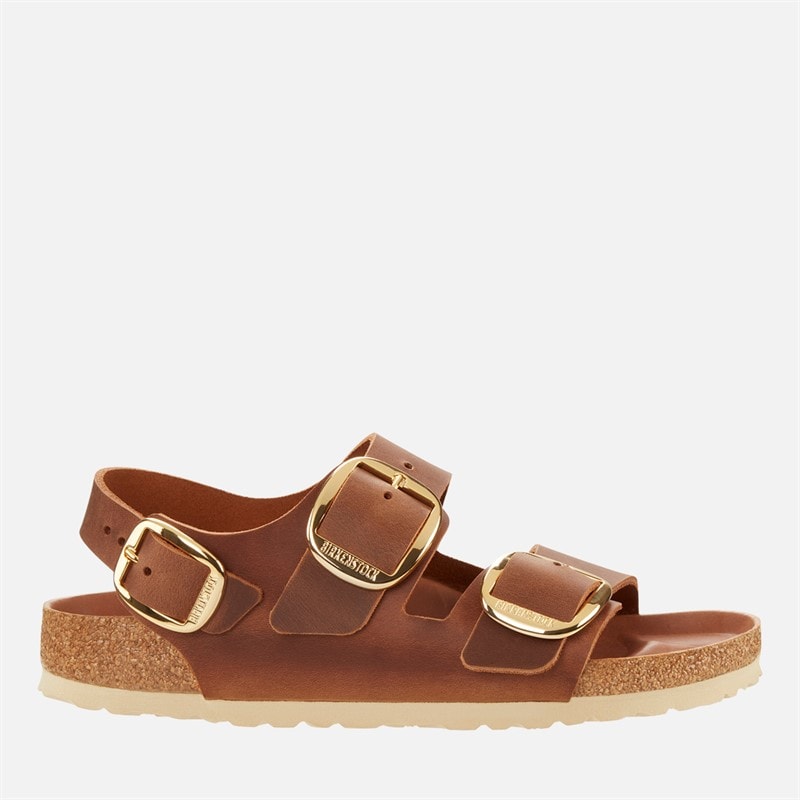 Birkenstock Sandales Milano à Grande Boucle Femme Cognac