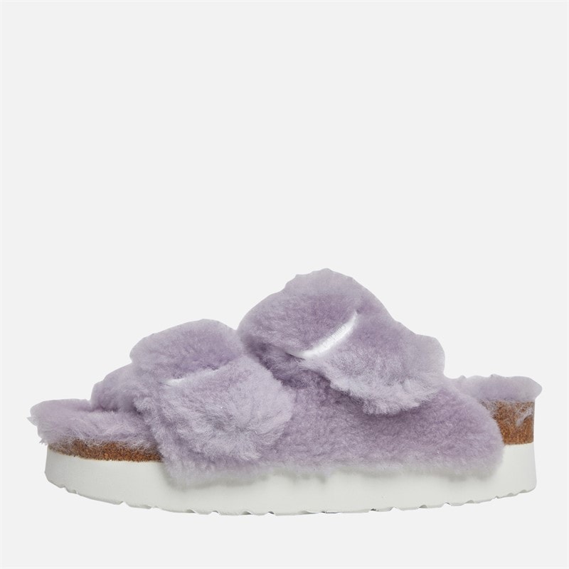 Birkenstock Damen Arizona Big Buckle Plateatform Zweifacher Riemensandalen Violettnebel
