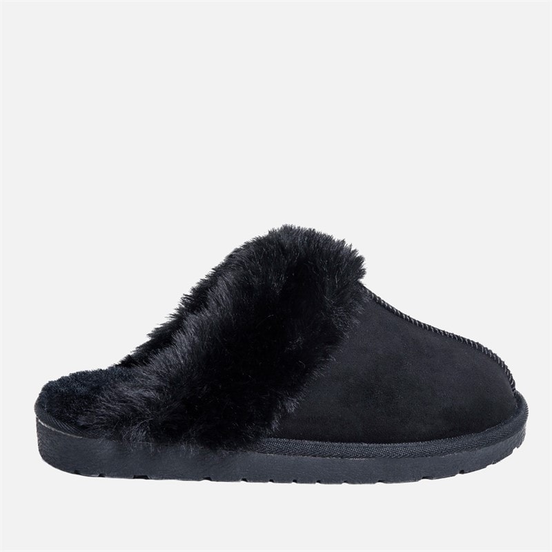 True North Dames schapenvacht pantoffels Zwart