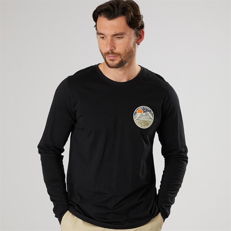 True North Heren Lange Mouw T-shirt Zwart