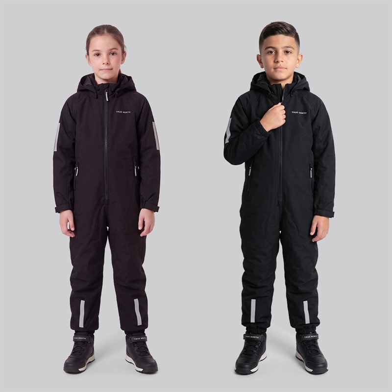 True North Kinderen Waterdicht Overall Oxford Sneeuwpak Zwart
