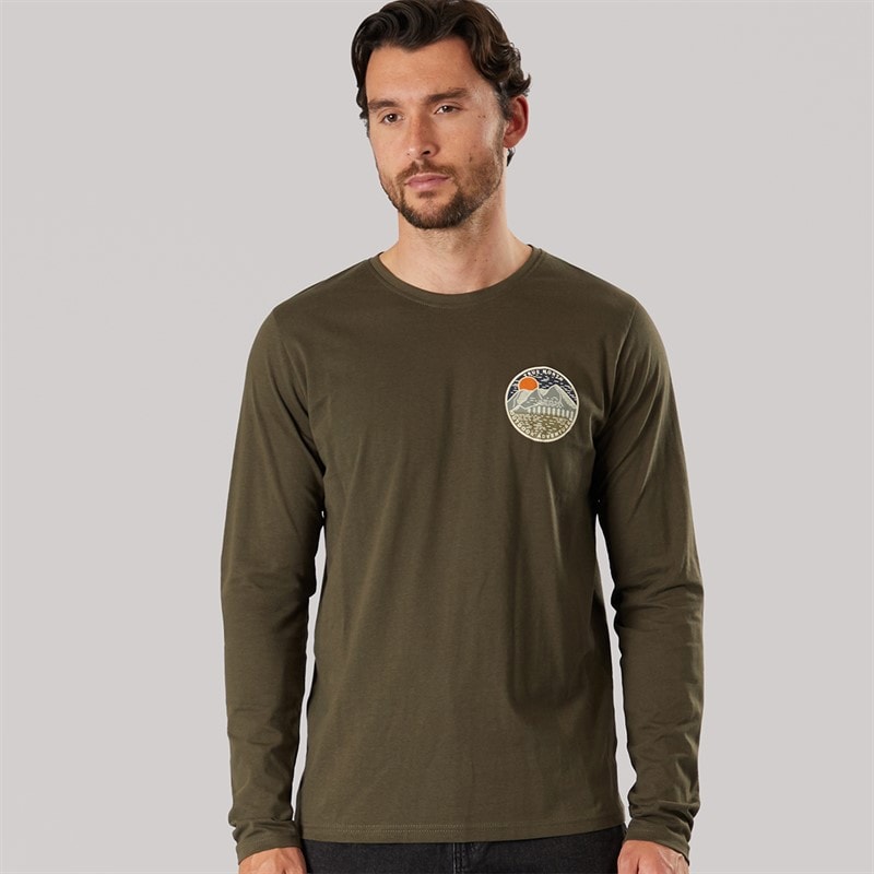 True North Heren Lange Mouw T-shirt Pine
