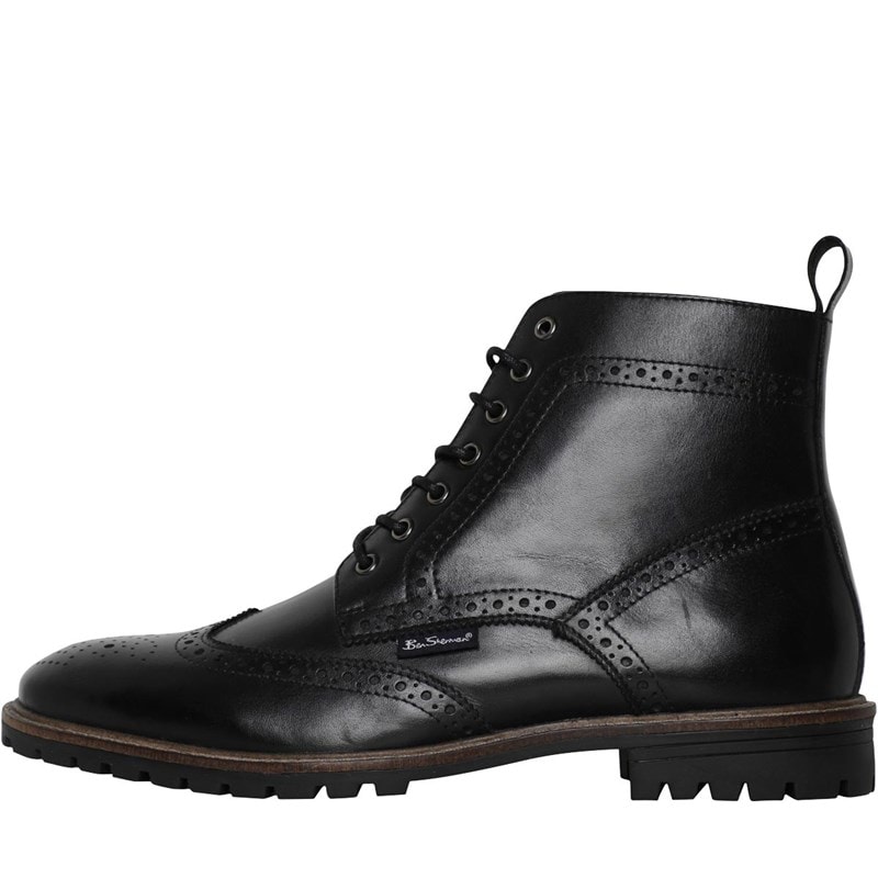 Ben Sherman Herenschoenen Duke Brogue Boots Zwart
