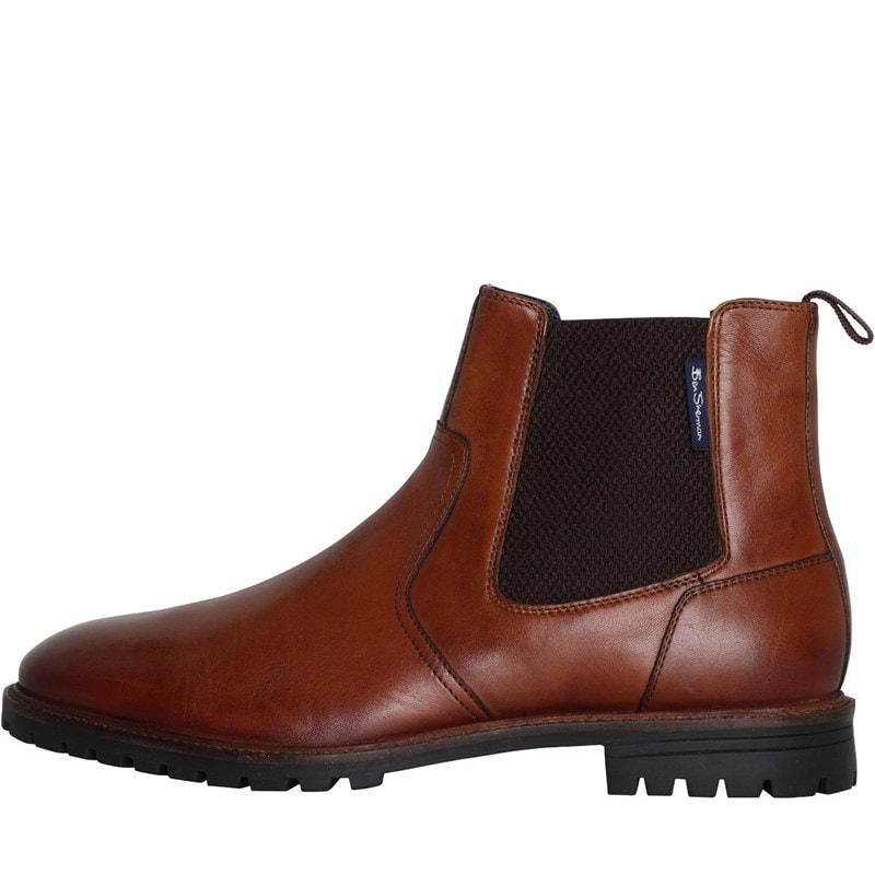 Ben Sherman Heren Baron Leder Chelsea Boots Bruin