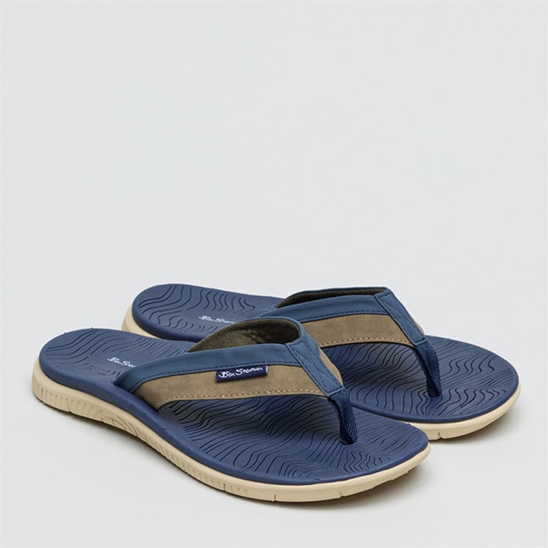 Ben Sherman Heren Surfside Slippers Blauw