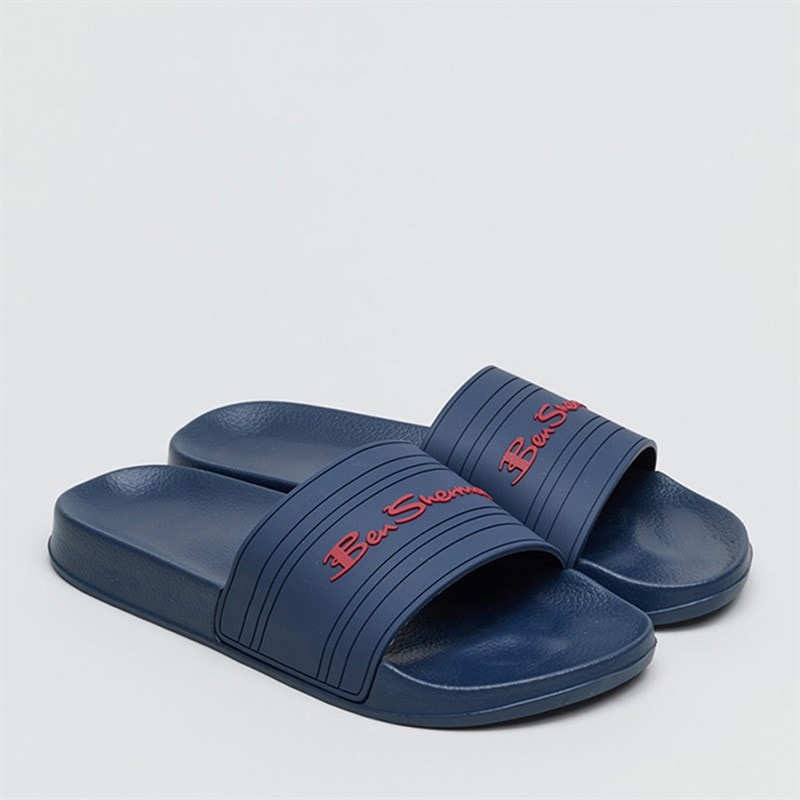 Ben Sherman Heren Southend Slippers Blauw