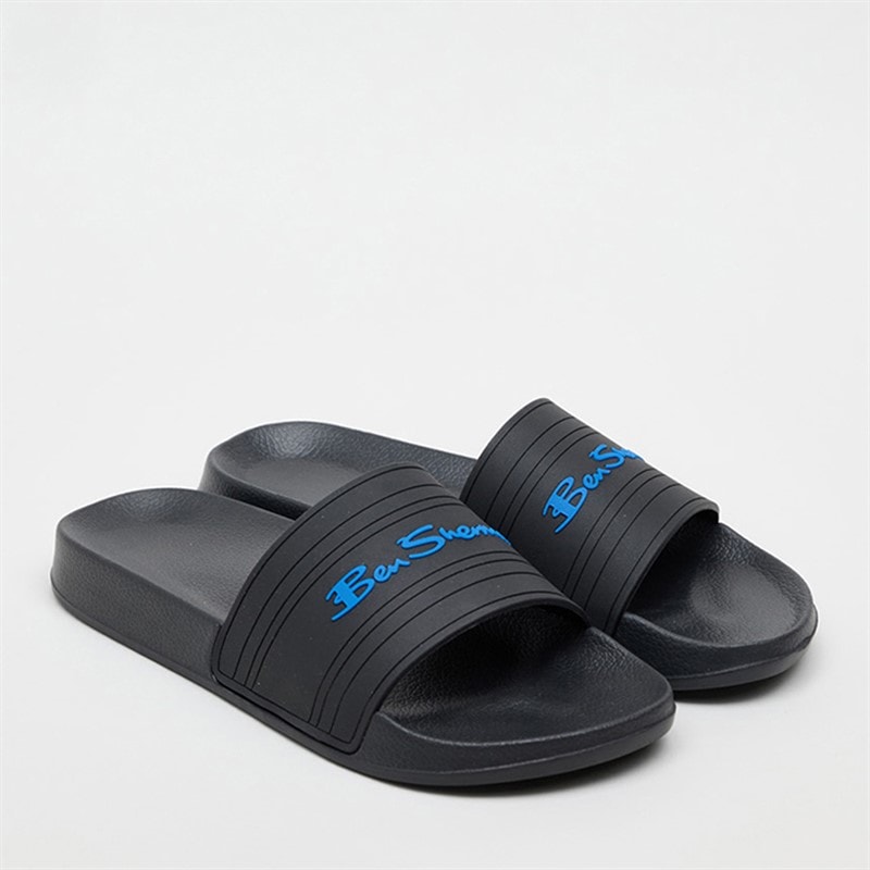 Ben Sherman Heren Southend Slippers Zwart