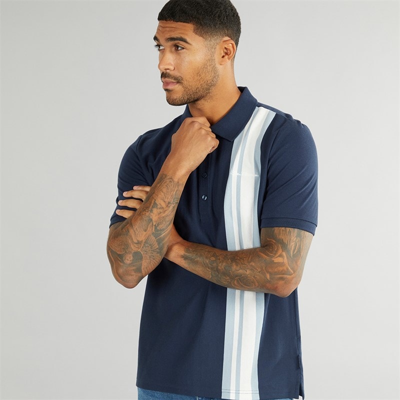 Ben Sherman Polos à manches courtes House Mod Homme Bleu