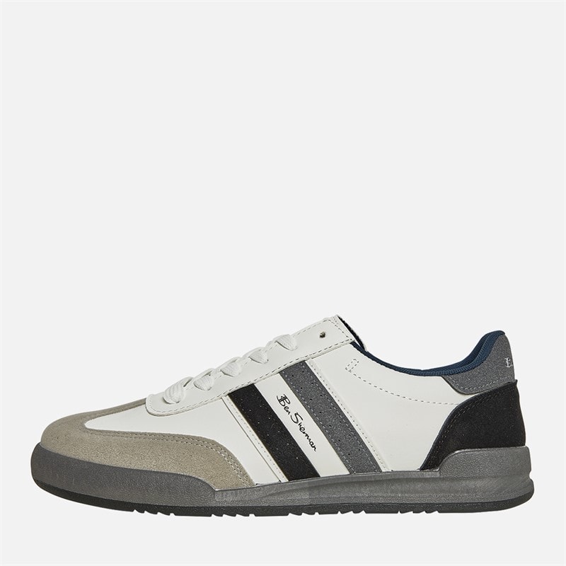 Ben Sherman Herensneakers Sokka Streep Wit/Grijs/Zwart