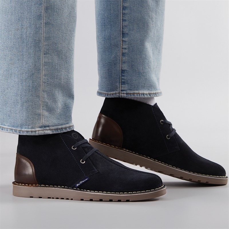 Ben Sherman Heren Townshend 2 Chukka Laarzen Marineblauw