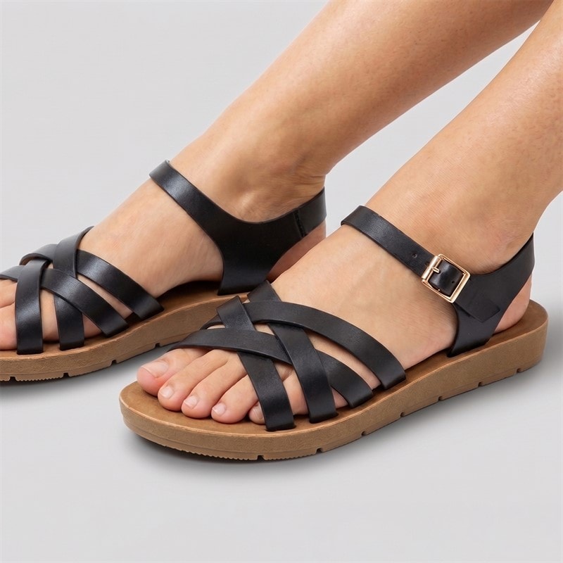 Brave Soul Sandales Aria Femme Noir